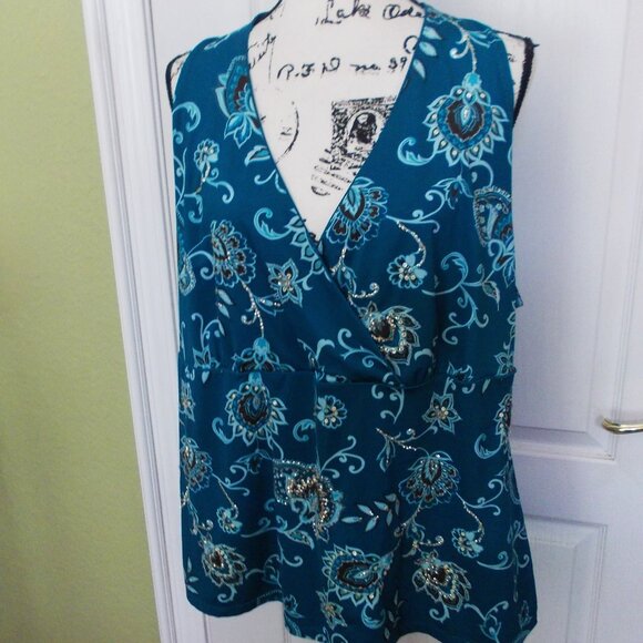INC Sleeveless V Neck Top 3X - Picture 1 of 5